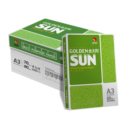 金太阳（GOLDEN SUN） 复印纸 绿色包装复印纸A3 太阳纸业 80克A3（5包）