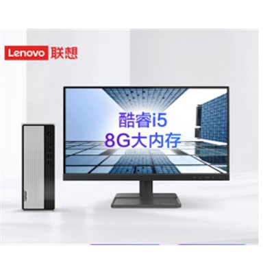 联想(Lenovo) 台式计算机 天逸510Pro 个人商务台式机电脑整机 i5-10400F 8G 1T+256G 2G win10 23英寸显示器
