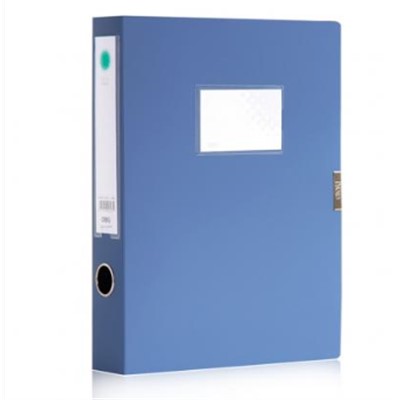得力（deli） 5606 档案盒 加厚10cm文件盒A4塑料档案盒文件夹资料盒办公档案盒文件收纳盒 蓝色 个