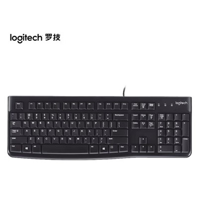 罗技（Logitech） K120 键盘 USB口电脑笔记本商务办公键盘 全尺寸键盘 K120黑色