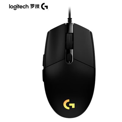 罗技（G）G102 鼠标有线RGB鼠标 轻量化 G102第二代黑色 入门款