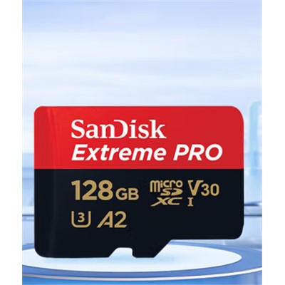 闪迪（SanDisk）U3U盘/存储卡  128GB TF（MicroSD）存储卡U3 C10 V30 A2 4K 至尊超极速移动版内存卡 提速升级 读速200MB/s
